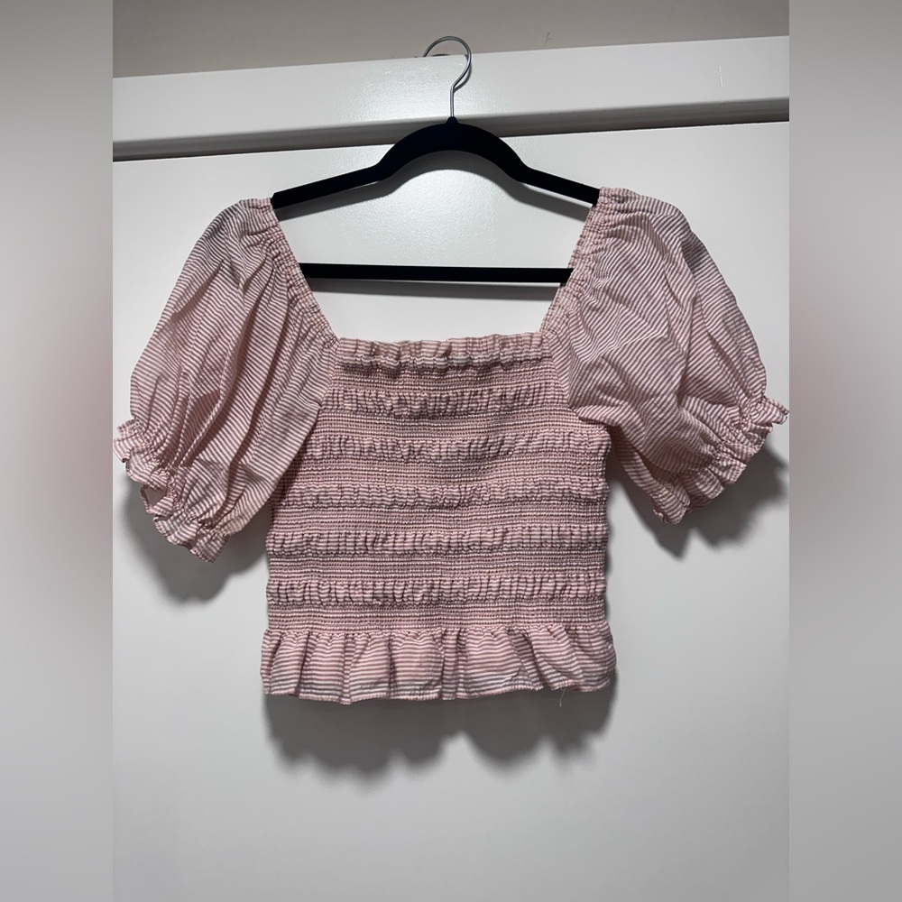 Pink Striped Women's Top